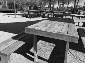 picnic tables